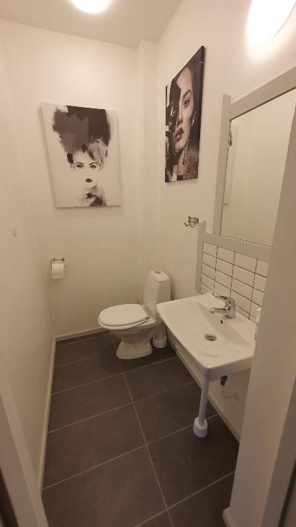 Koupelna v ubytování Folketshus i Olshammar