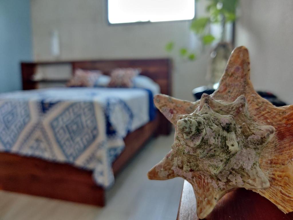 Postel nebo postele na pokoji v ubytování Tu Departamento en Mahahual