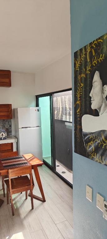 Kuchyň nebo kuchyňský kout v ubytování Tu Departamento en Mahahual