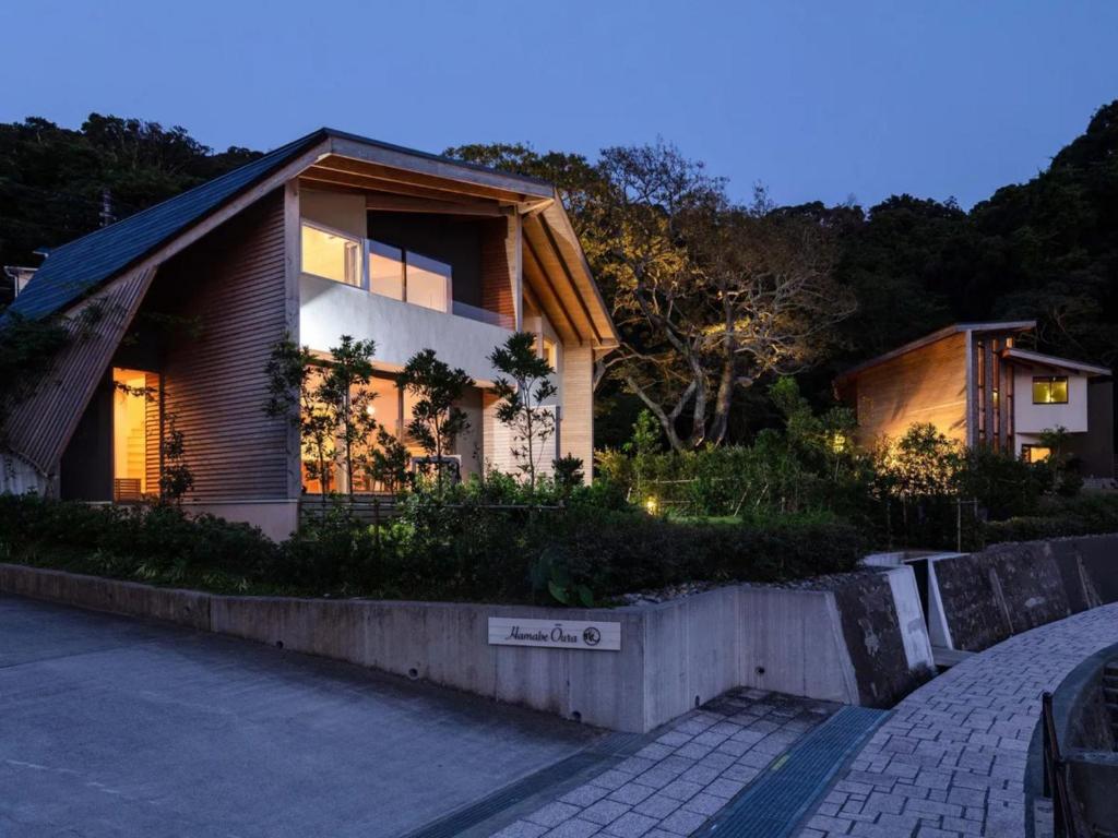 a house on a street at night at Hamabe Oura - Vacation STAY 46735v in Shimoda