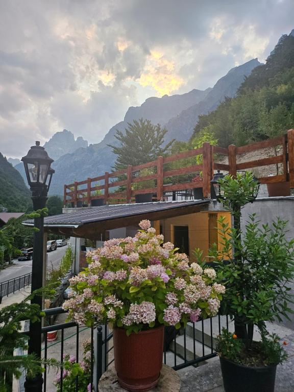 Nespecifikovaný výhled na hory nebo výhled na hory při pohledu z hotelu