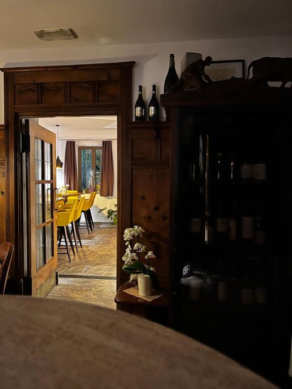 Postel nebo postele na pokoji v ubytování Gasthof Sterzingerhof