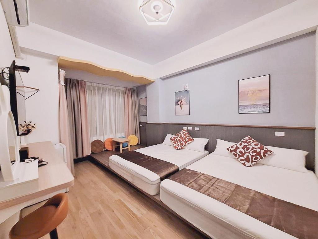 Postel nebo postele na pokoji v ubytování Happy Villa Sea View B&B
