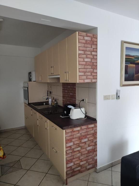 Kuchyň nebo kuchyňský kout v ubytování Apartman Sunrise