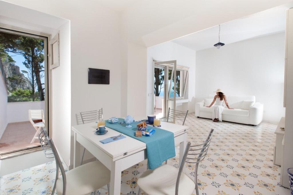 Posezení v ubytování Casa Schiattarella Capri