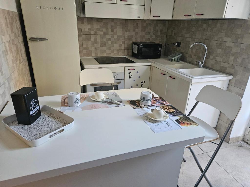 Kuchyň nebo kuchyňský kout v ubytování GeMy Apartment