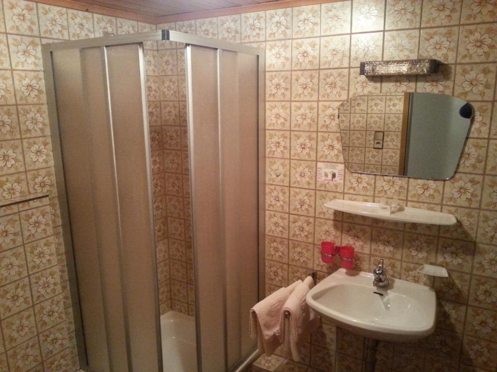 Kúpeľňa v ubytovaní Gasthof Bergheimat