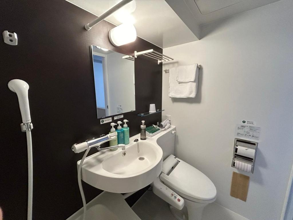Koupelna v ubytování Hotel Route Inn HiratsukaEki Kitaguchi