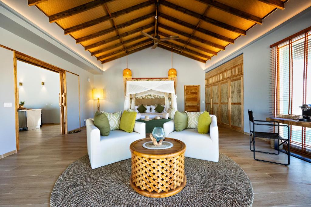 Posezení v ubytování Bawe Island Zanzibar