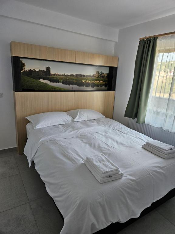 Postel nebo postele na pokoji v ubytování CASA Cristian