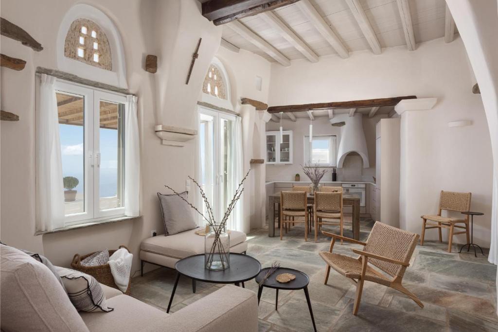 Posezení v ubytování Morfes Luxury Apartments