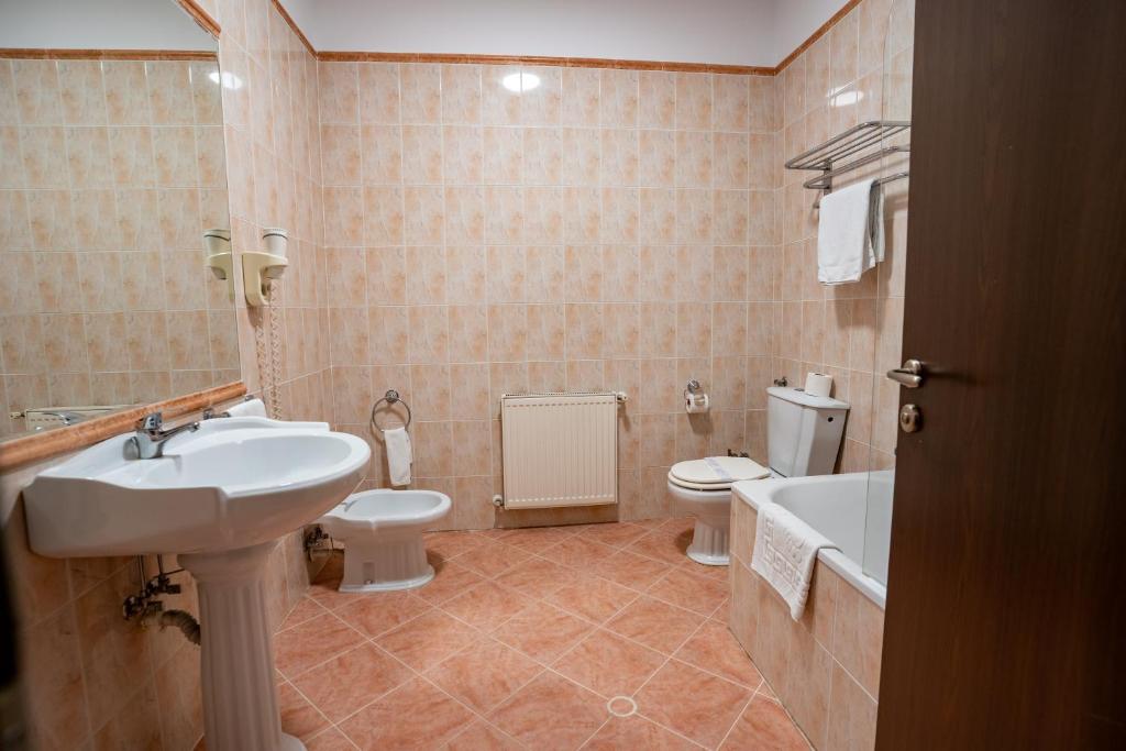 Koupelna v ubytování Hotel Aurelia
