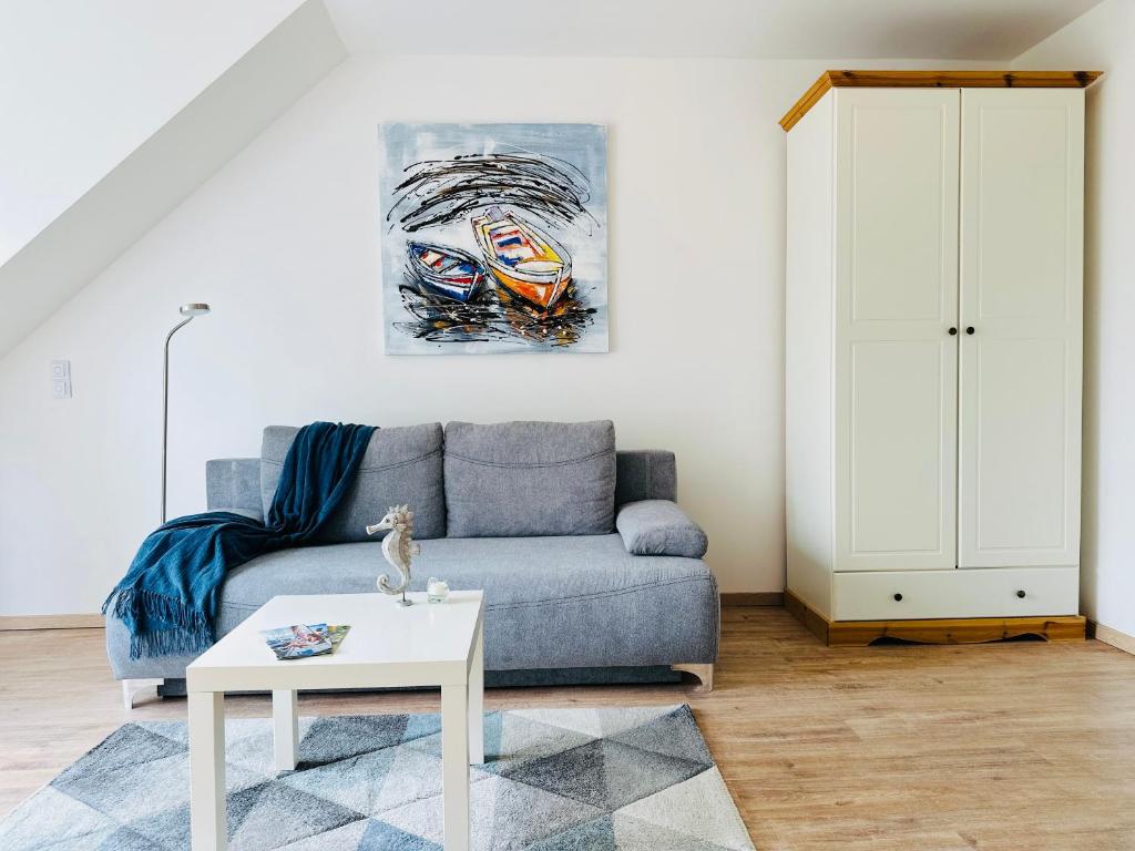 Posezení v ubytování Ferienwohnung in Timmendorfer Strand, Niendorf an der Ostsee