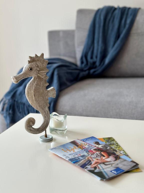 Posezení v ubytování Ferienwohnung in Timmendorfer Strand, Niendorf an der Ostsee