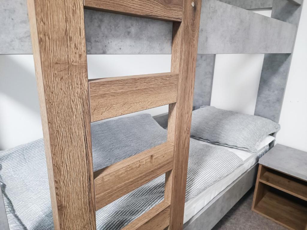 Postel nebo postele na pokoji v ubytování Apartmány Plzeň Zborovská 22 a