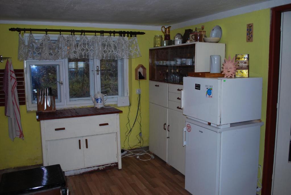 Kuchyň nebo kuchyňský kout v ubytování Chalupa U Tety v Bystrém
