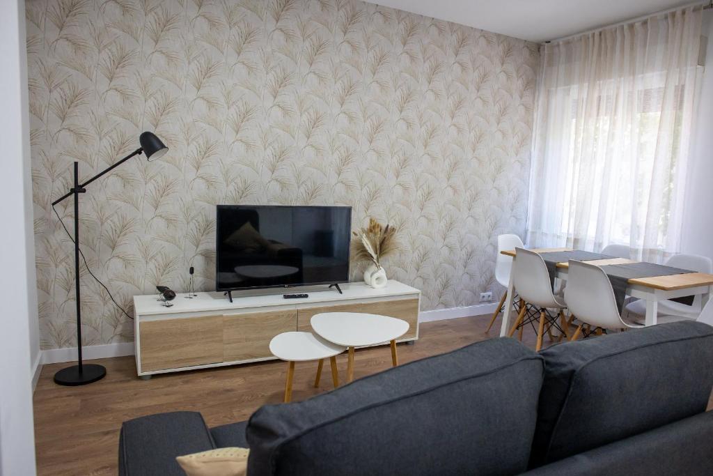 Televisyen dan/atau pusat hiburan di Nuevo Apartamento en el centro de Logroño