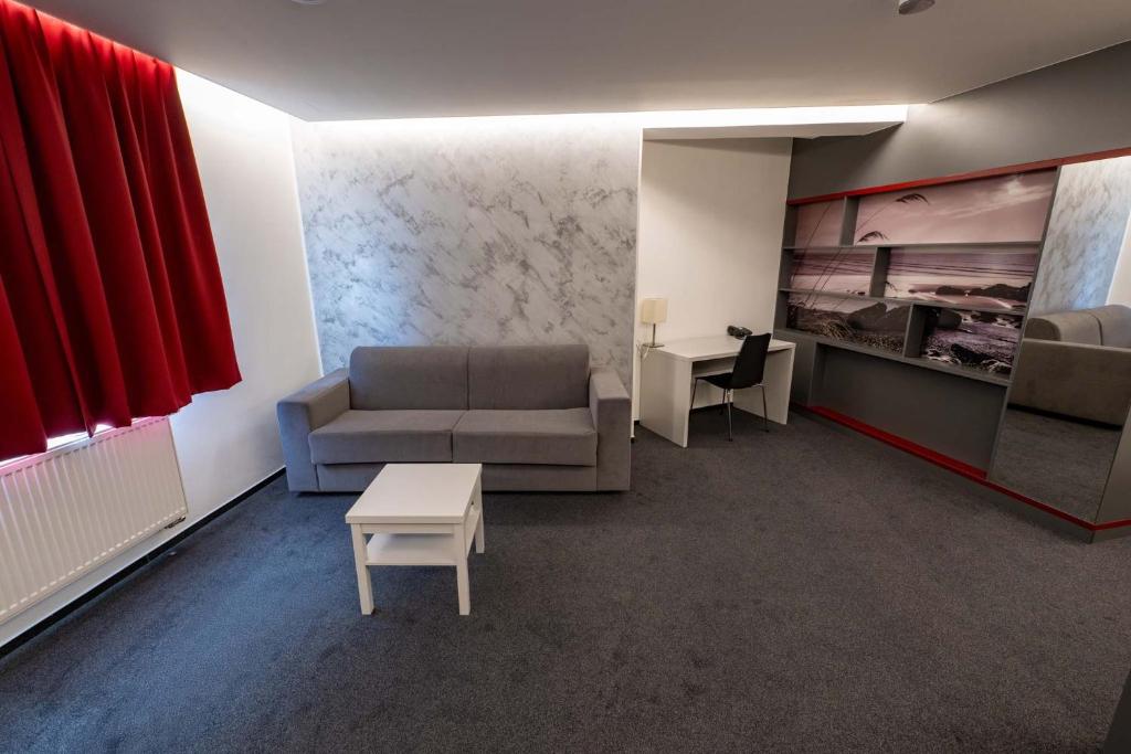 Kuchyň nebo kuchyňský kout v ubytování Hotel Villa Eden