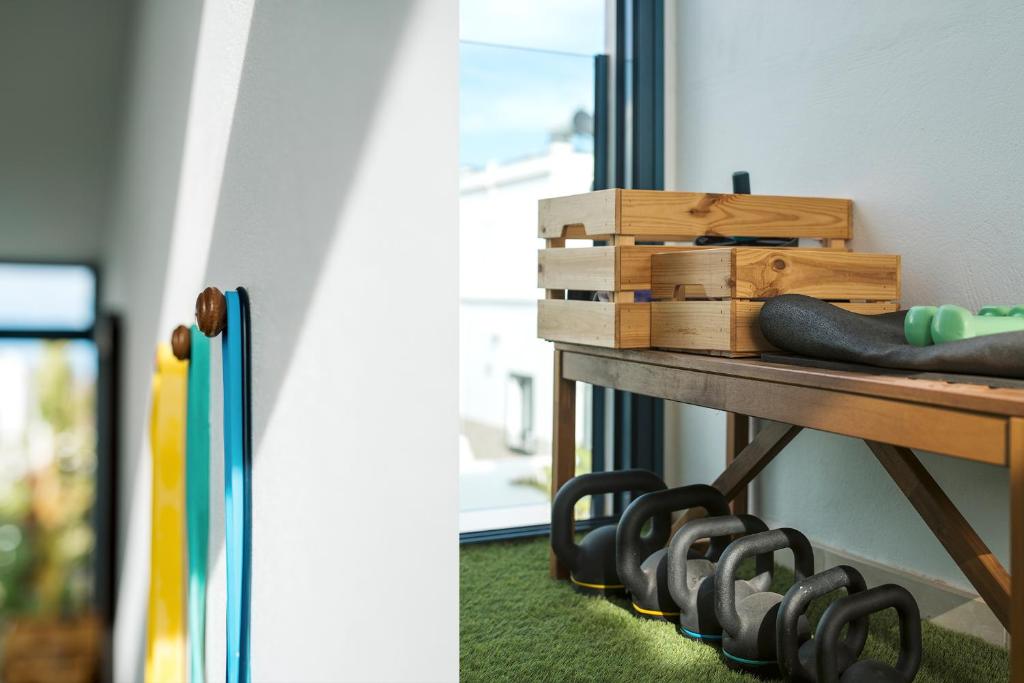 Fitness centrum a/nebo fitness zařízení v ubytování Villa Abeto