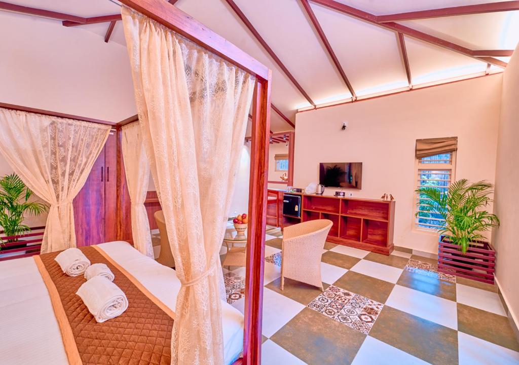 TV a/nebo společenská místnost v ubytování M Cafe Private Pool Villa By VOYE HOMES