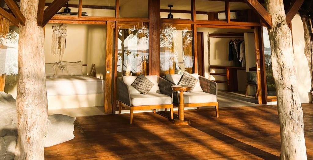 Area soggiorno di Pearl Beach Resort Gili Asahan