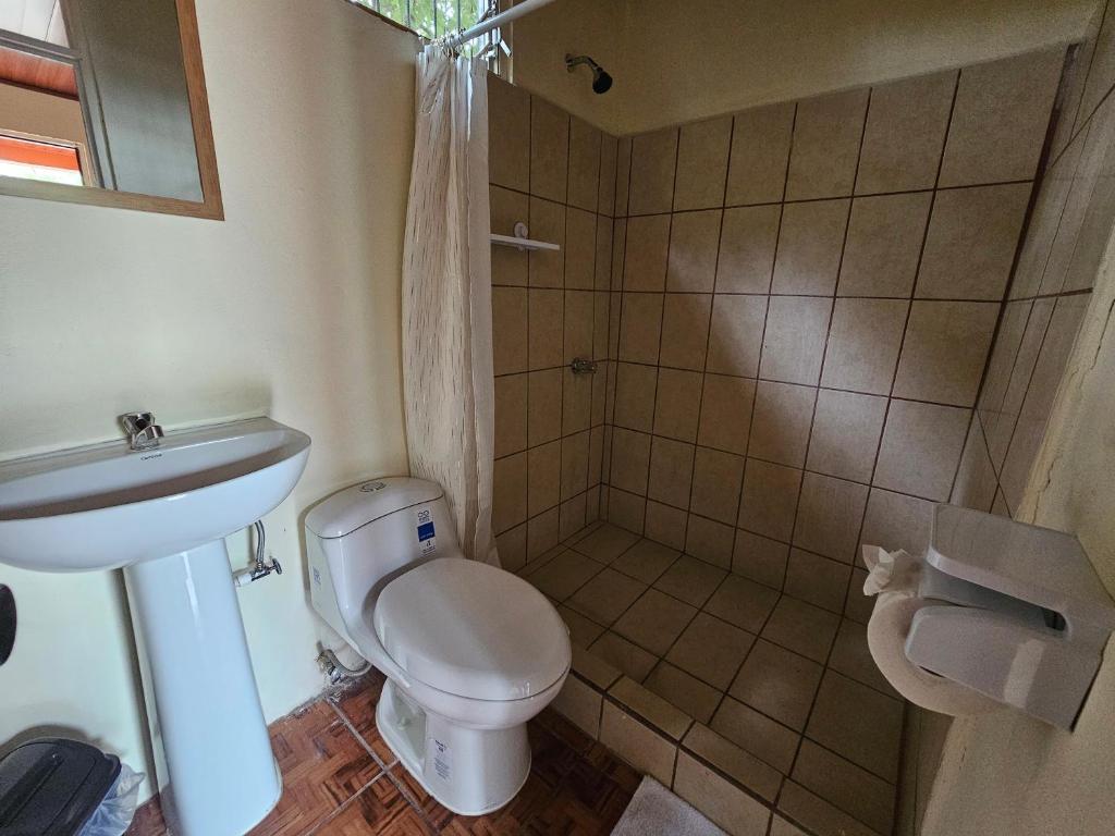 Koupelna v ubytování Hotel Luna Liberiana