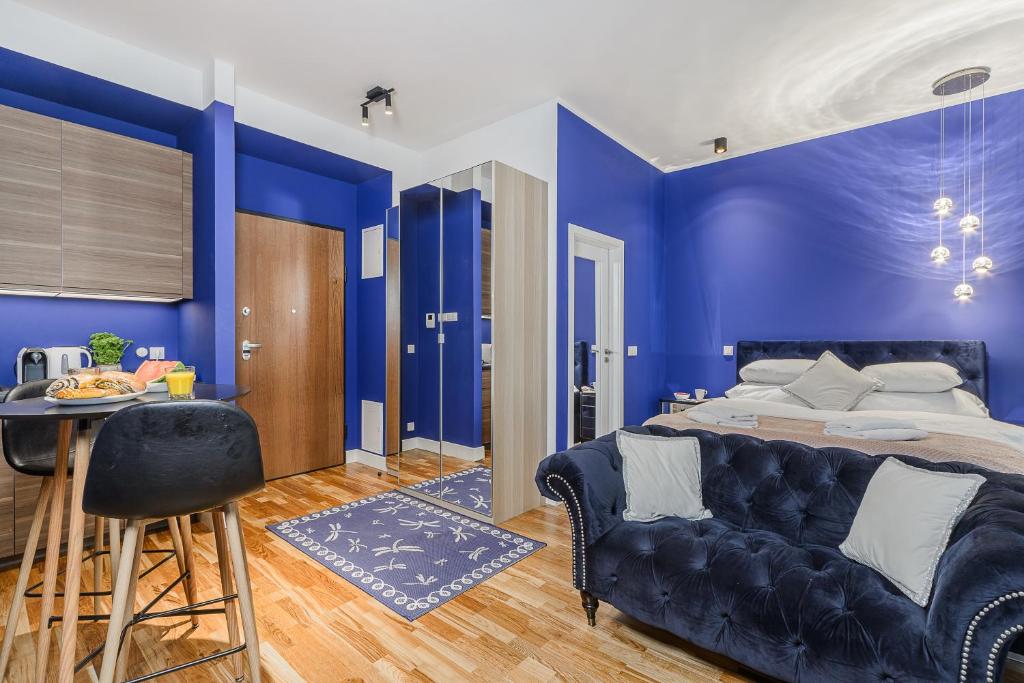 Posteľ alebo postele v izbe v ubytovaní Browary Warszawskie P&O Serviced Apartments