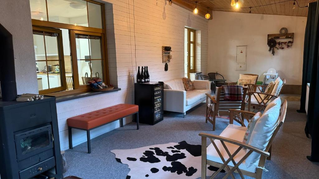 Istumisnurk majutusasutuses Apartmán na sjezdovce