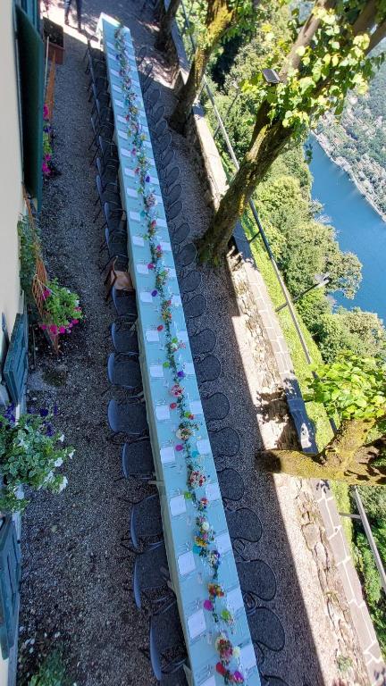 A garden outside Ristorante Hotel Falchetto