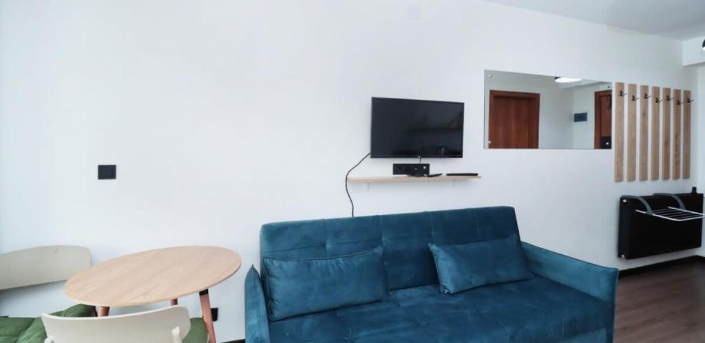 TV a/nebo společenská místnost v ubytování Cozy Studio Apartment in Marshall Gudauri Project