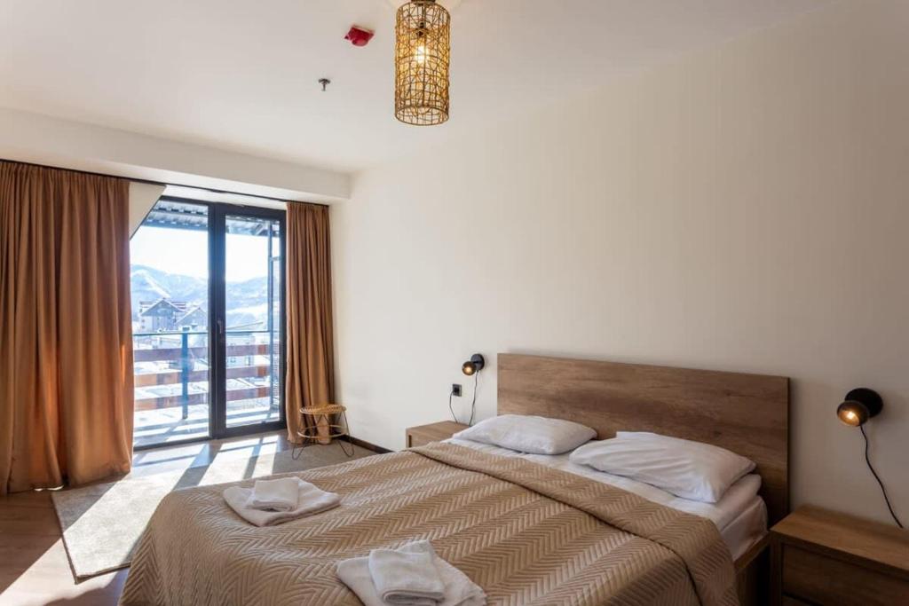 Postel nebo postele na pokoji v ubytování Stylish 1BR Apartment In Marshall Project
