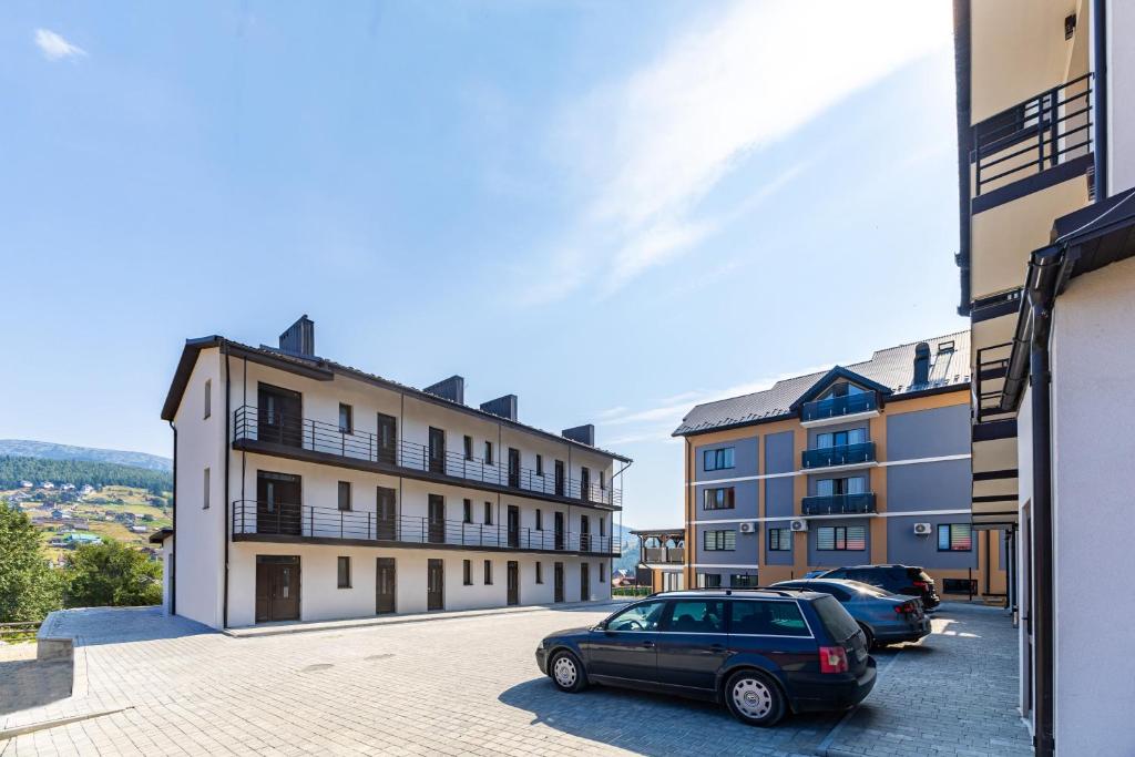 Budova, kde se aparthotel nachází