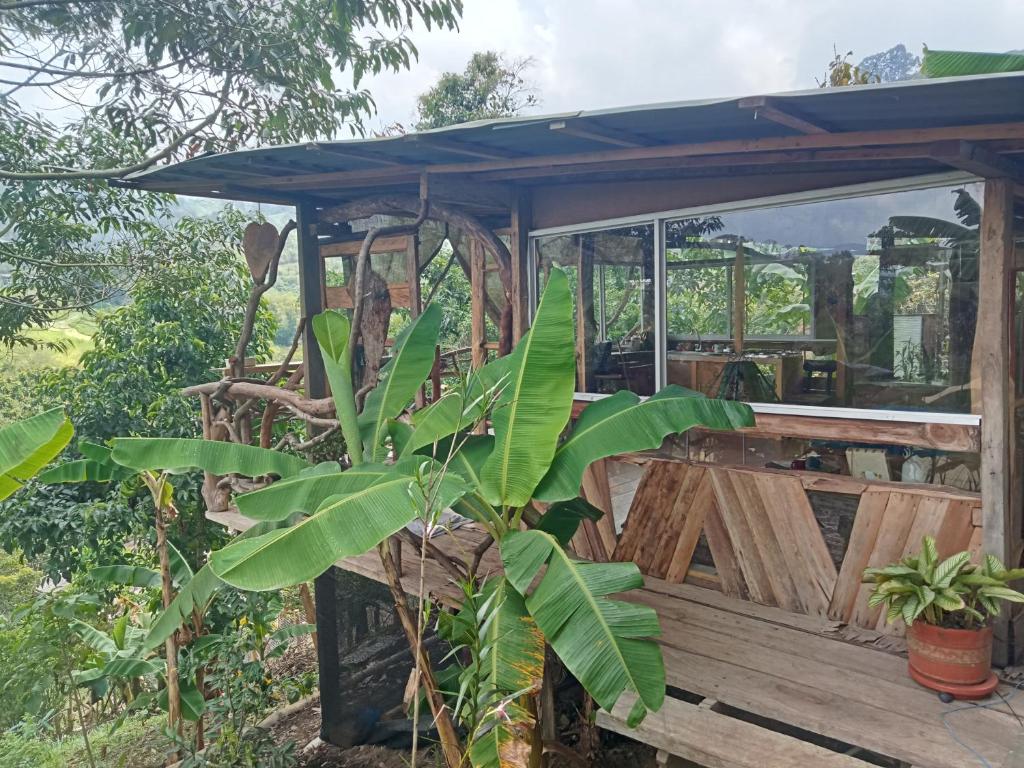 Giardino di "refugio entre montañas" lalomaecolodge