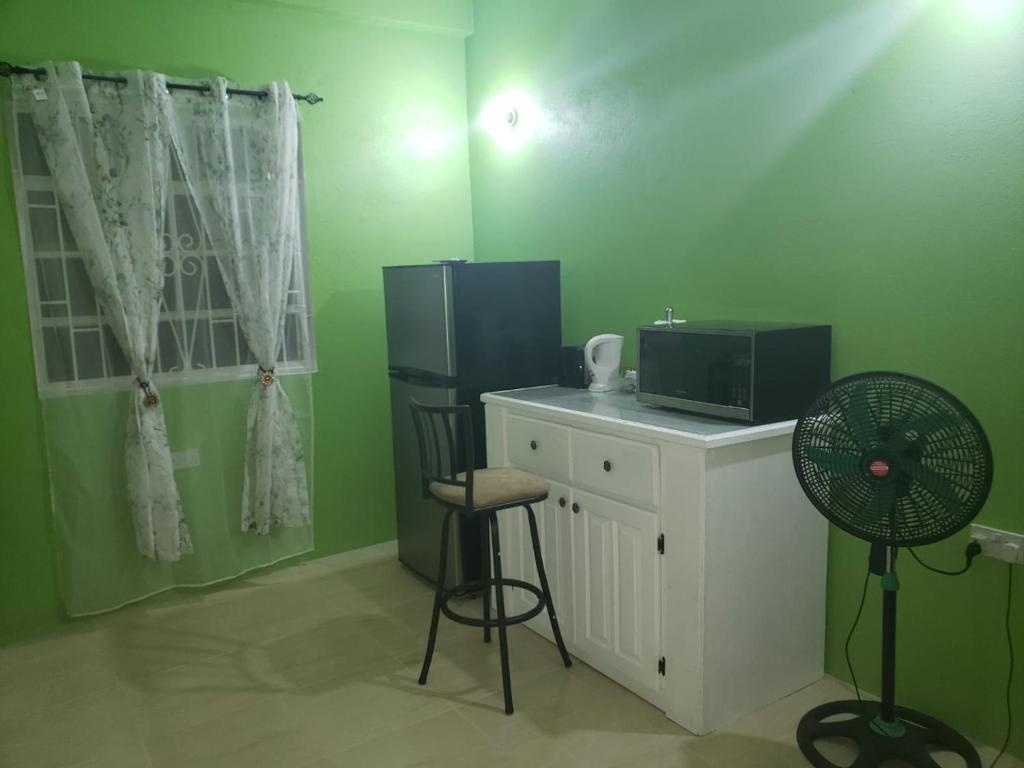 Kuchyň nebo kuchyňský kout v ubytování Maggie's Suites
