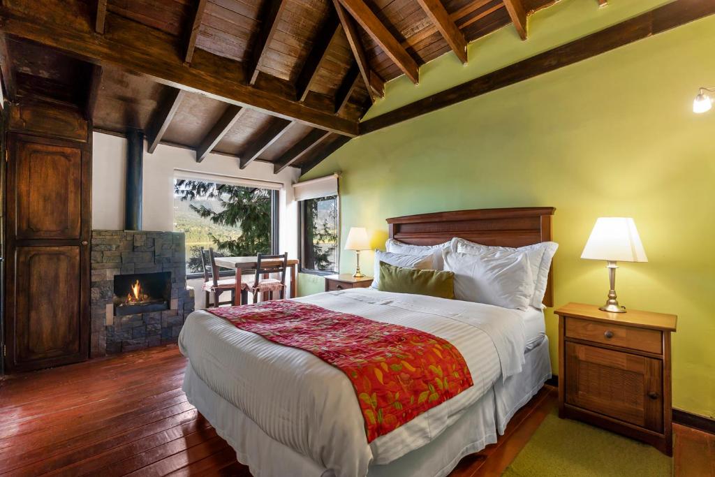 Postel nebo postele na pokoji v ubytování Hotel Estación Primavera Sisga