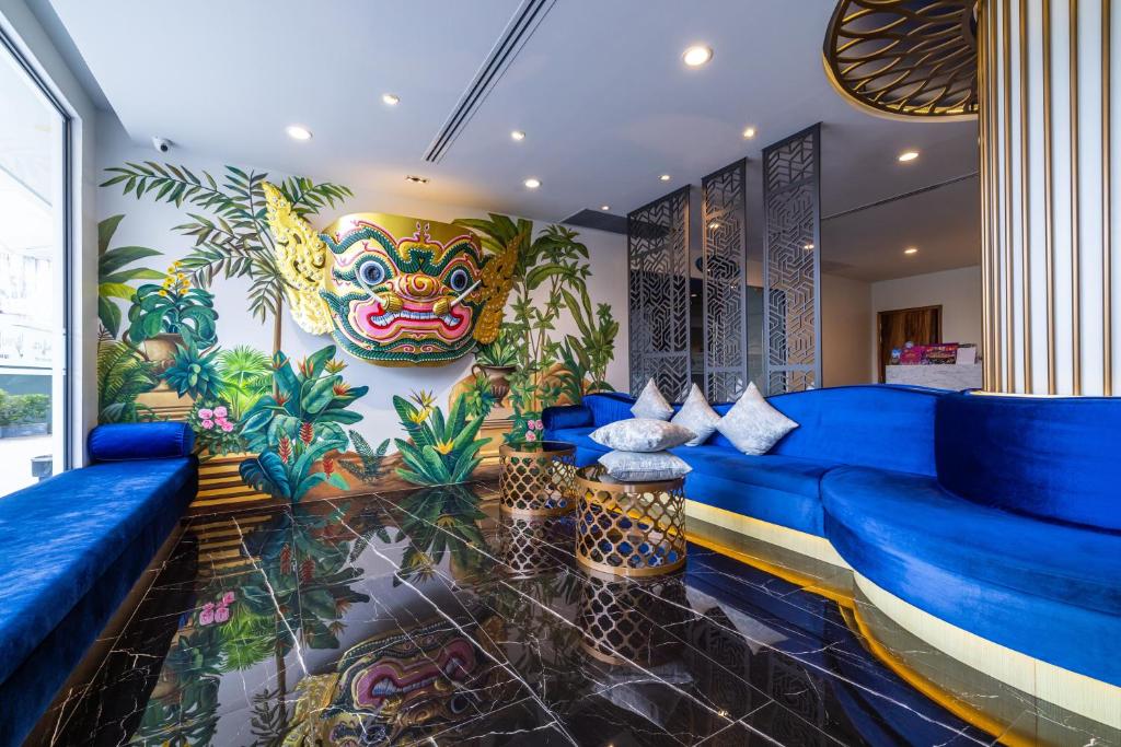 Posezení v ubytování Kana Triple L Hotel Phuket普吉岛卡娜3L酒店