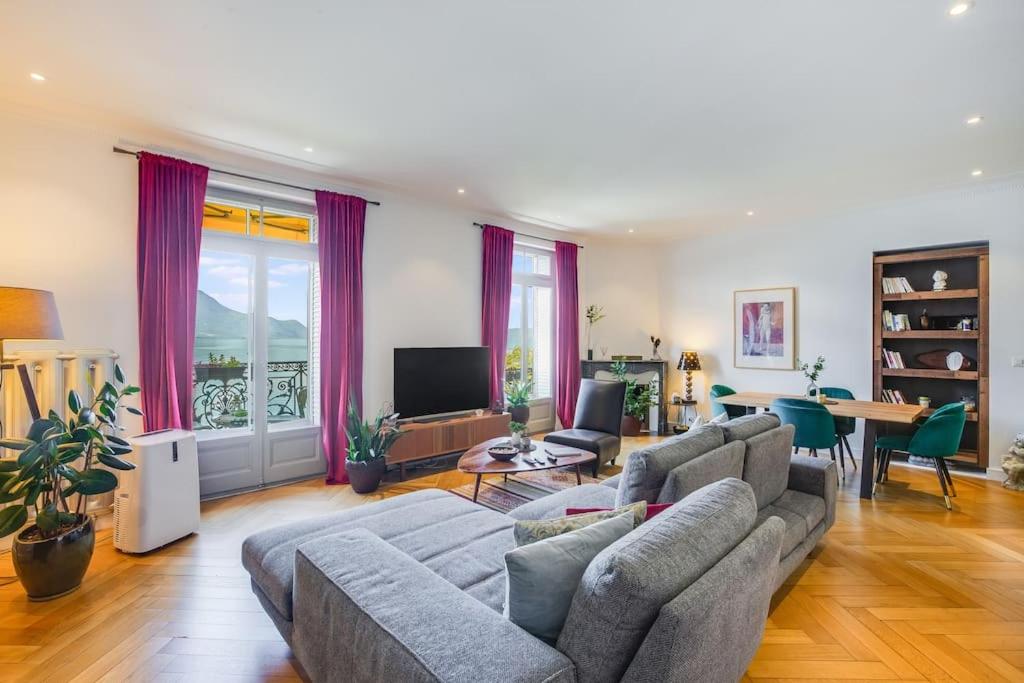 Logement avec vue panoramique à 2 pas du lac Léman