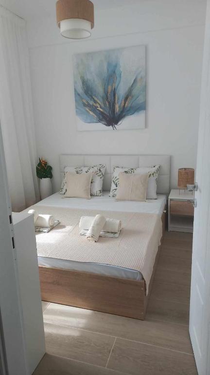Postel nebo postele na pokoji v ubytování Lara Sea View apartment