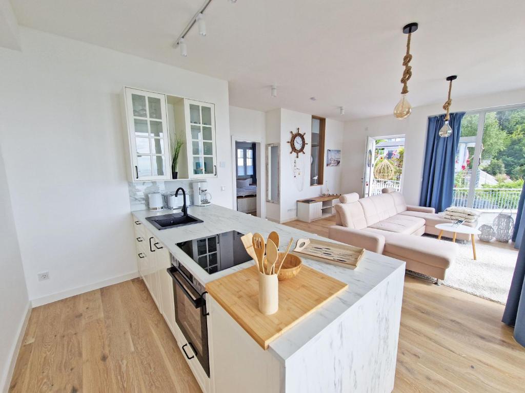 Kuchyň nebo kuchyňský kout v ubytování Villa Küstenperle, Meerblick-Appartements