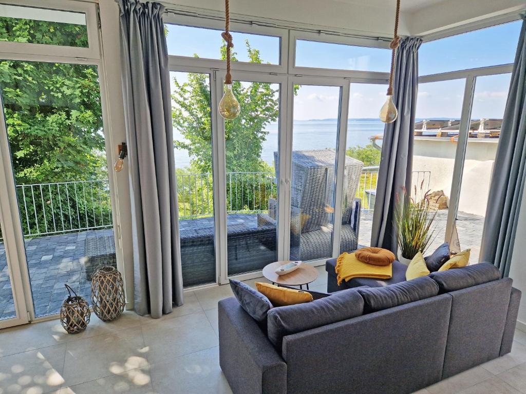 Posezení v ubytování Villa Küstenperle, Meerblick-Appartements