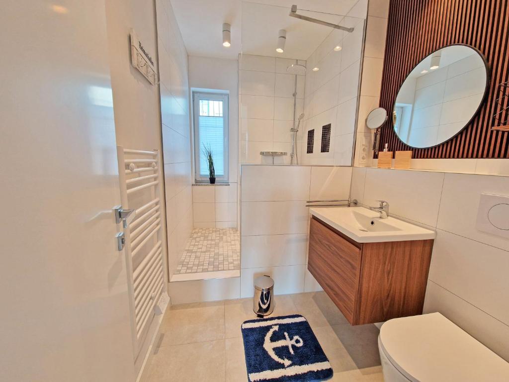 Koupelna v ubytování Villa Küstenperle, Meerblick-Appartements