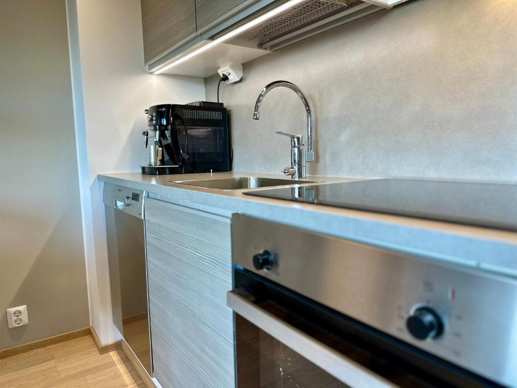 Кухня или мини-кухня в RUKA CHALET 2402 - High quality SKI apartment
