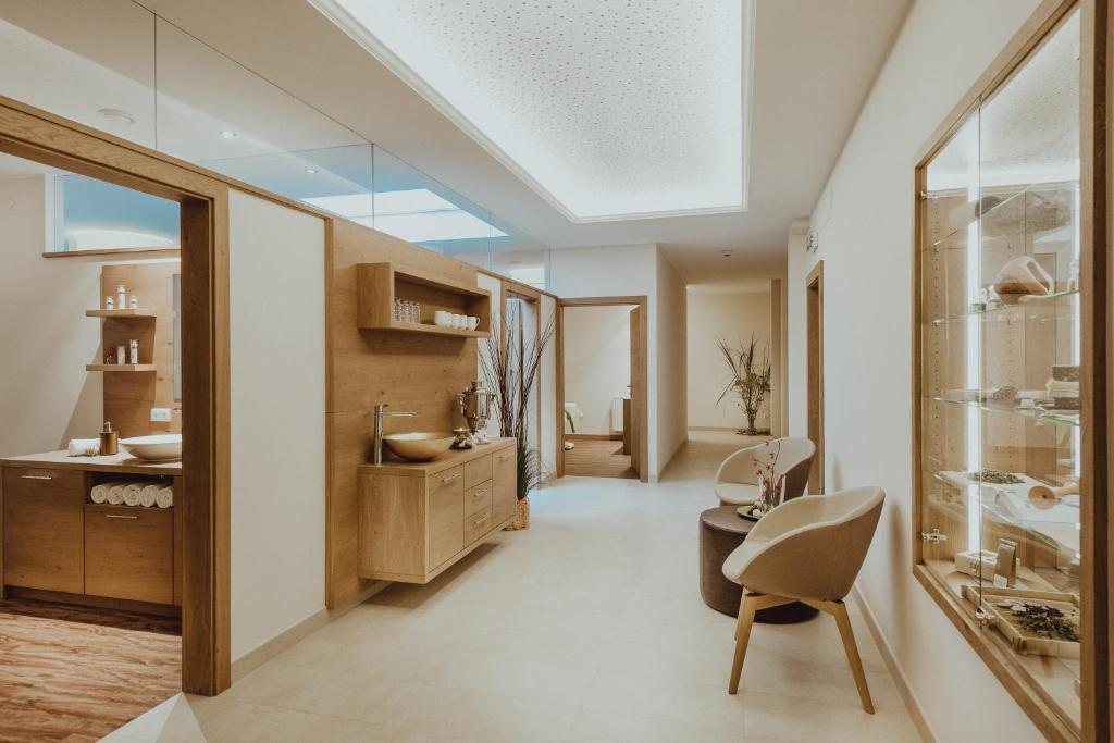 Kuchyň nebo kuchyňský kout v ubytování Österreichischer Hof-im Bademantel direkt in die Alpentherme