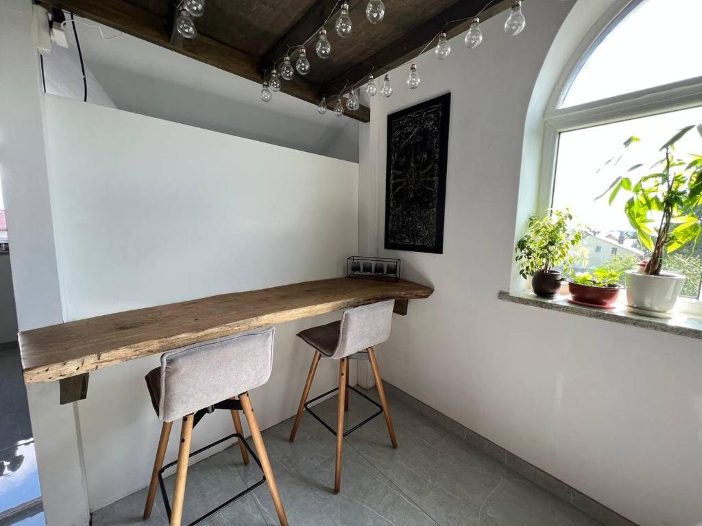 Kuchyň nebo kuchyňský kout v ubytování Jurgis Guest house
