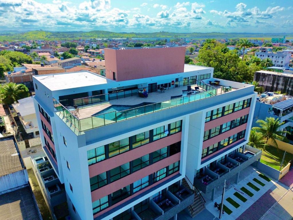 an overhead view of a building in a city at Villas do Porto APTO 05 - Porto de Galinha in Porto De Galinhas