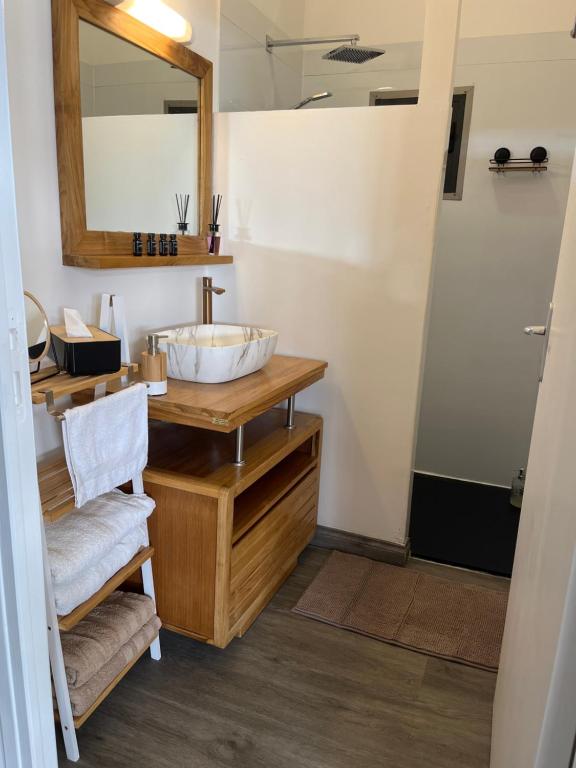 Koupelna v ubytování ATÈRLA - Appartement de charme et spa