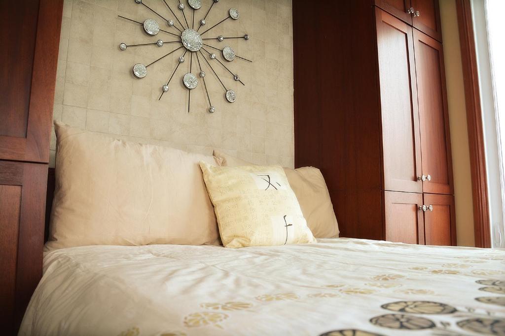 Postel nebo postele na pokoji v ubytování Condos Memphrémagog