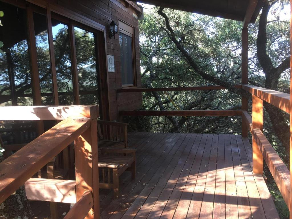 Balkón alebo terasa v ubytovaní Cabaña El Valle