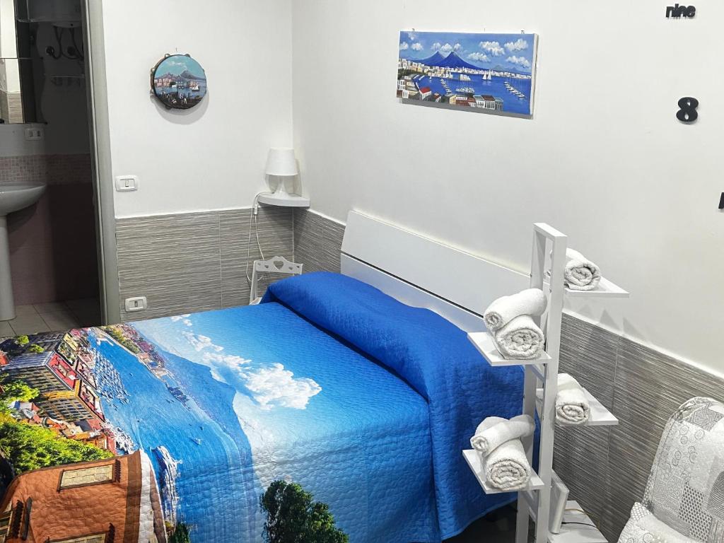 Postel nebo postele na pokoji v ubytování B&B Rifugio Partenopeo - Centro Storico di Napoli