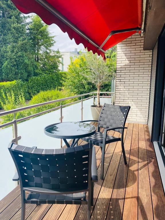 Balkón nebo terasa v ubytování Haus am Kemnader See